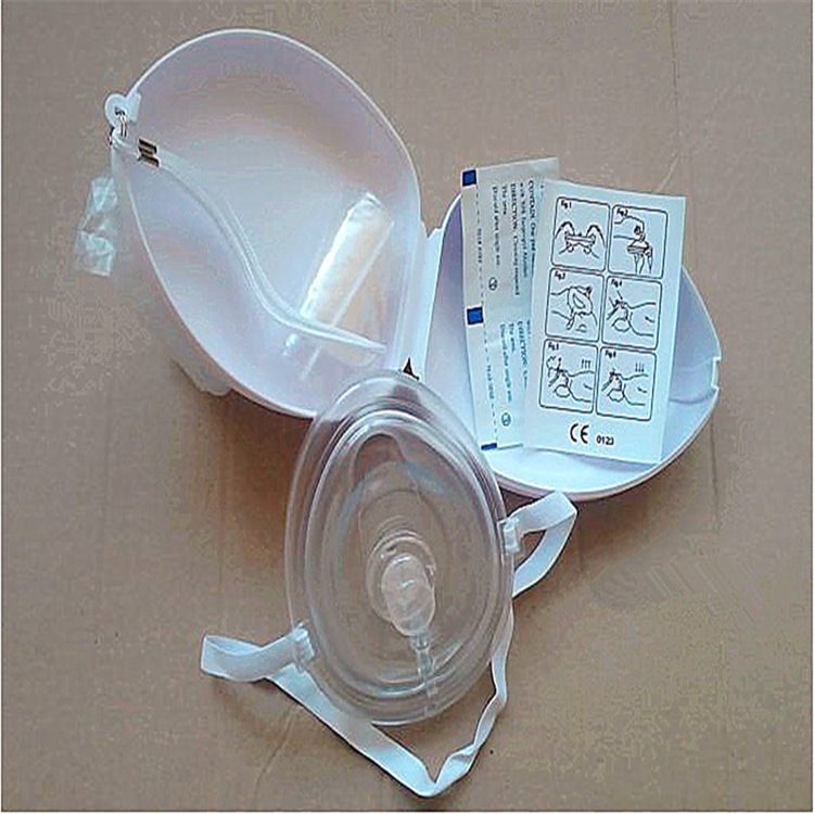 现货CPR 口对口呼吸急救面罩人工呼吸防护 配酒精棉和手套 全配置