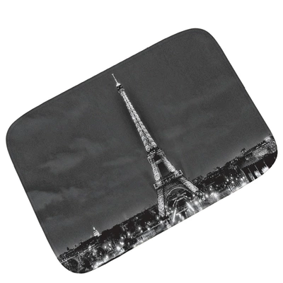 Avtomobil döşəmə paspasları — Door Mat Absorbent Non-slip - night-paris-tower-mat-4060cm