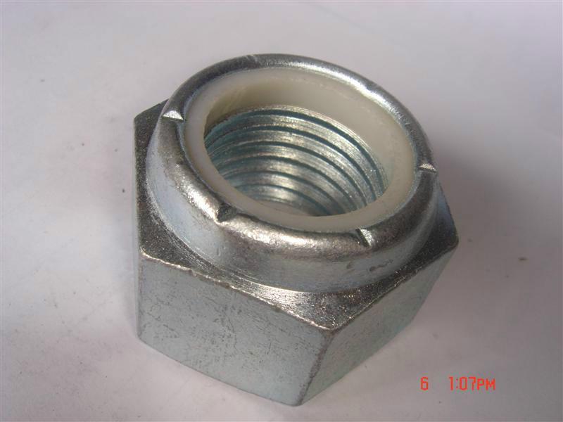 镀锌美制尼龙锁紧螺母尼帽自锁螺帽英制防松螺母4#-1-1/2
