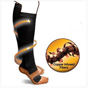 Copper Fiber Compression Socks Full Nylon Compression Sports Socks Miracle Socks