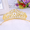 Metal golden water for bride, jewelry, crown, tiara, accessory, European style, wholesale