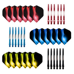 Knight Darts 6 dart rods + 6 dart wings combination red blue black purple source factory direct sale