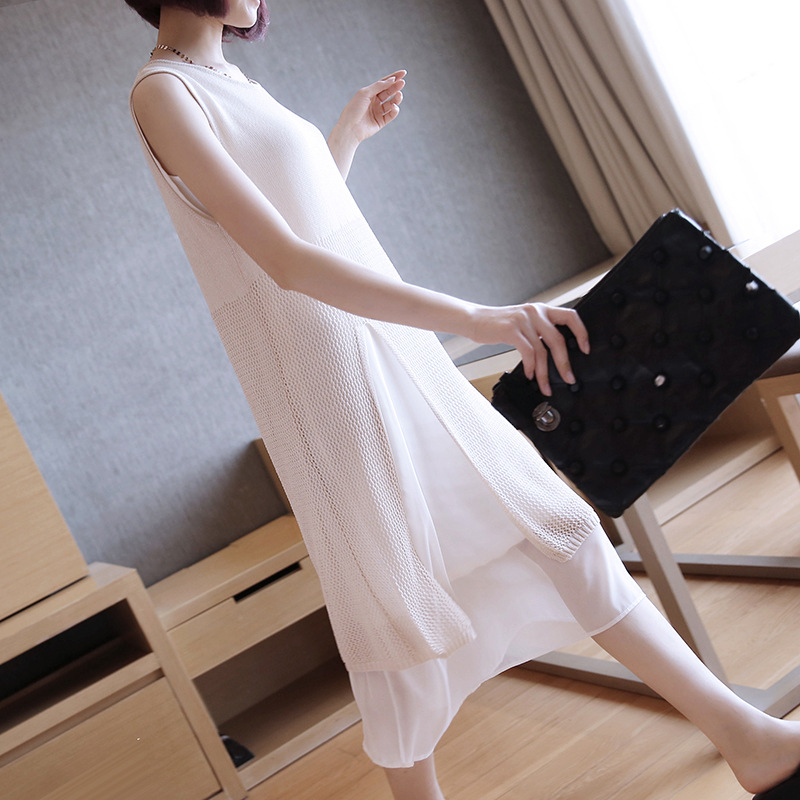 Robe femme en Tricot + mousseline - Ref 3326791 Image 1