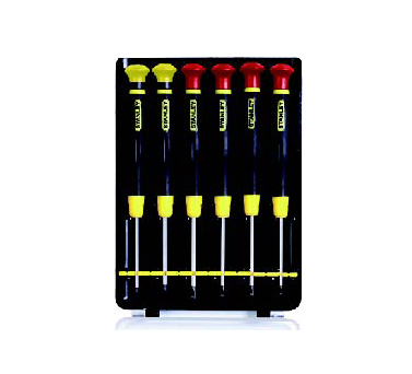 一字十字花形微型螺丝批组套,6件套,史丹利