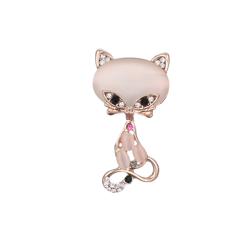 Fashion Cat Alloy Plating Rhinestones Unisex Brooches display picture 1