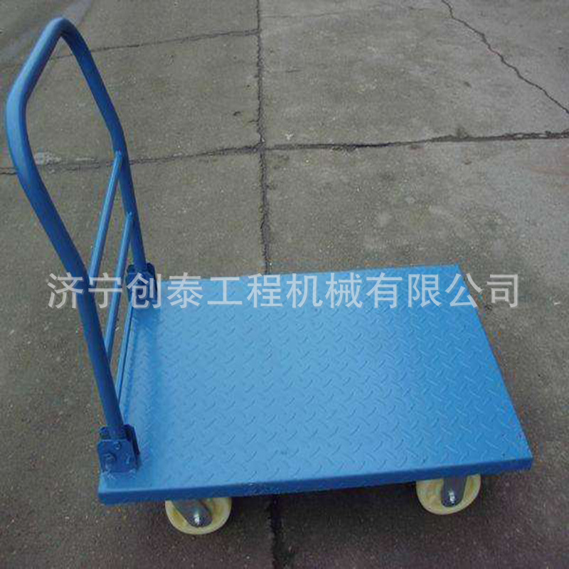手推车物流用手推车带刹车拉货平板车仓库搬运车工具车创泰按