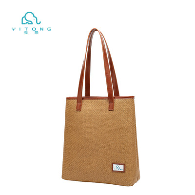 新款手提草编包编织手提女包藤条竹编包包Women rattan bags 2019