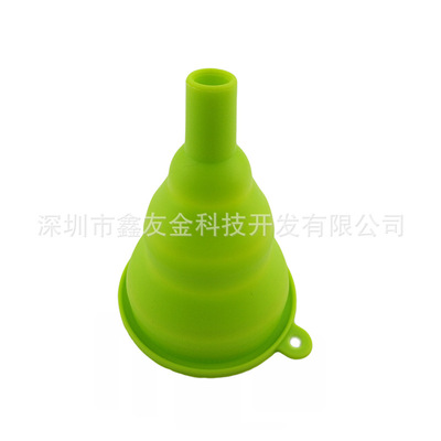 厂家供应 礼品油漏 硅胶伸缩便携式折叠油漏 耐高温厨房油漏