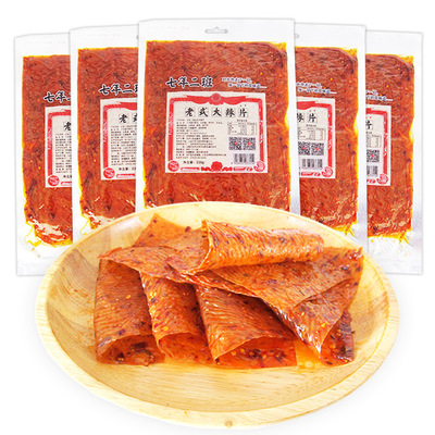 七年二班网红辣片大刀肉网红辣丝老式大辣片辣条豆皮豆卷|ms