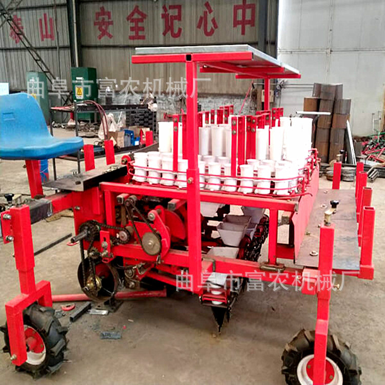 4行蔬菜播种机种植专用栽苗机全自动施肥浇水起垄移苗机