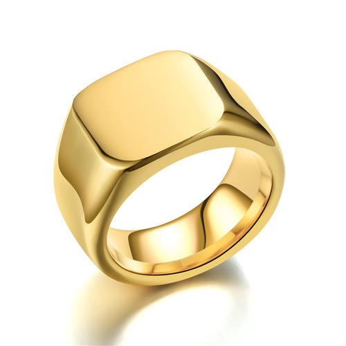 Cross-border accessories European and American personalized titanium steel rings for men retro stainless steel plain rings wholesale