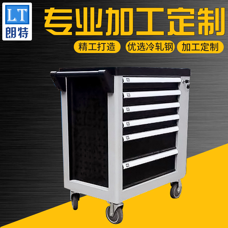 抽屉多功能五金汽车工具柜 铁皮移动工具柜不锈钢车间用工具车