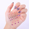Fashionable nail stickers, Christmas sticker, fake nails for nails for manicure with bow, Korean style, 3D