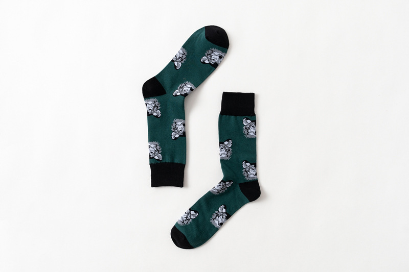 Men's Streetwear Dog Cotton Crew Socks A Pair display picture 13