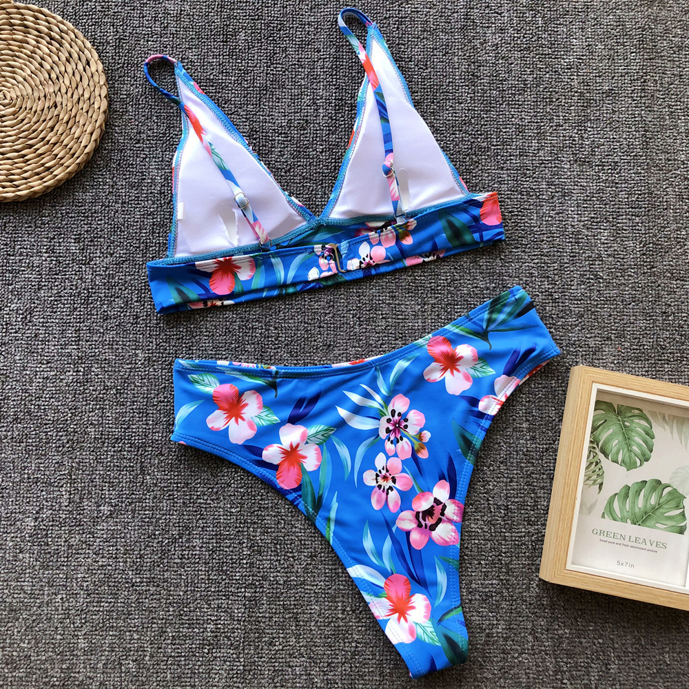 Flower Printed Women s Bikini Hot-selling Split Swimsuit   NSDA1233