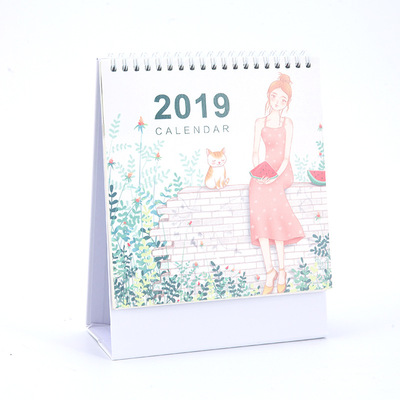 2019台曆定制卡通台曆商務台辦公曆專版定做塑料時尚創意日曆廠家