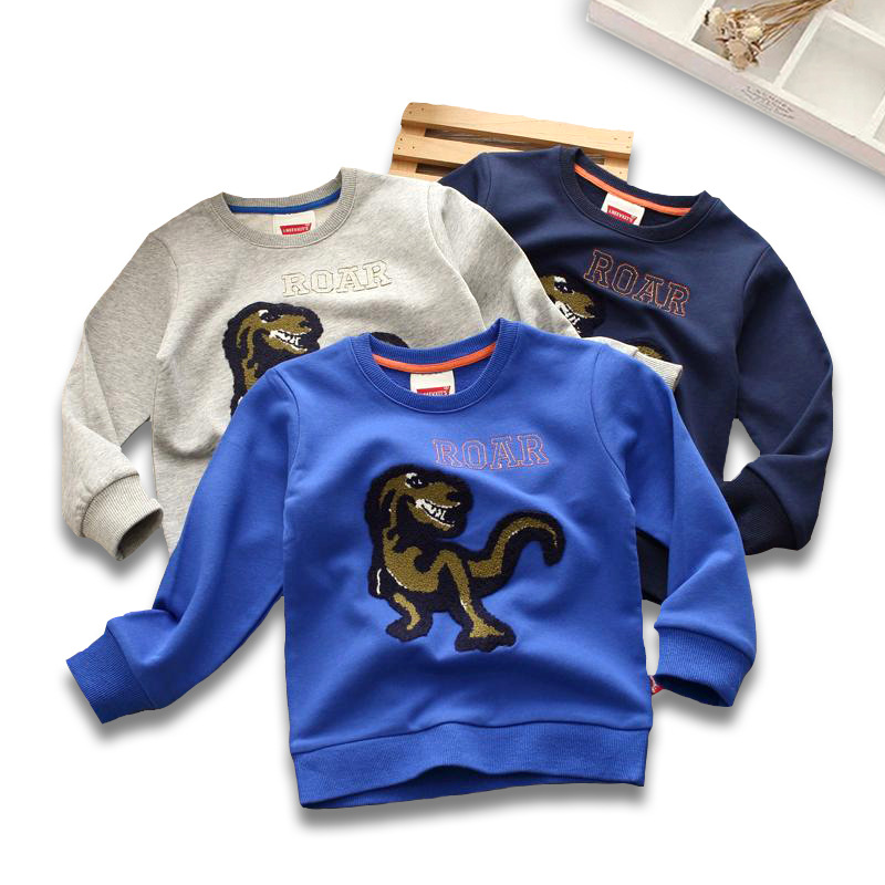 春秋款儿童卫衣男女宝宝新款套头衫韩版卡通毛巾绣童装上衣棉