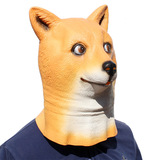 Хэллоуин подделывает декоративное реквизит вечеринки партии вечеринки Шиба Пет Шиба Ину латексная маска для головы