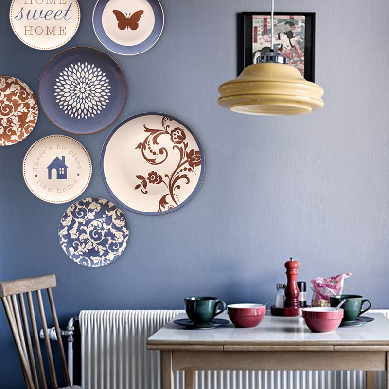 Creativo Colgante placa decoración de la pared de cerámica decoración de la pared de fondo combinación modelo habitación dormitorio colgante decoración de la pared al por mayor
