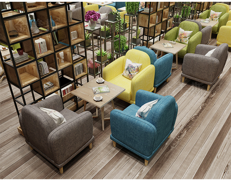 Milk tea shop sofa dessert shop sofa