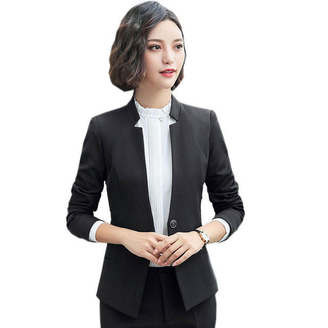 New Long Sleeved Suit Women's Professional Interview Formal Suit 