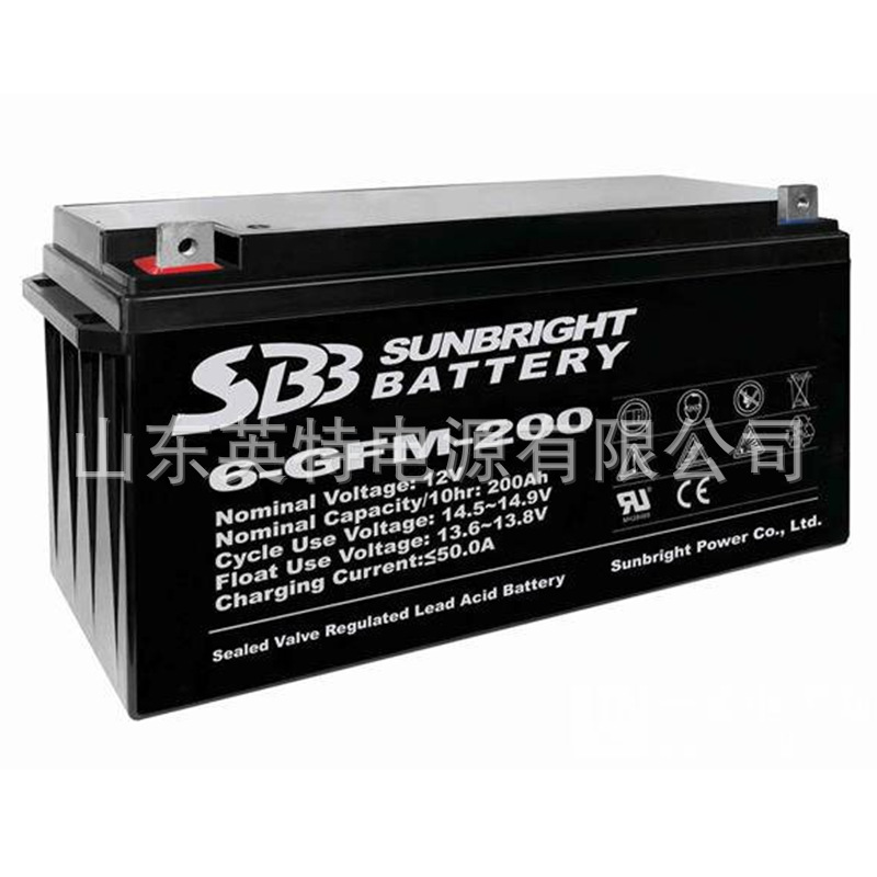SBB圣豹蓄电池6-GFM-200 12V200AH直流屏UPS电源阀控式电瓶