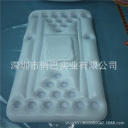 批发充气20 22 24 28杯洞浮排水上充气啤酒杯洞浮排支持各种颜色