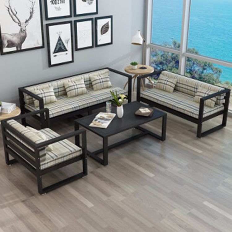 Manufactor Direct selling Simplicity Small apartment a living room Furniture Iron art sofa Specifications Complete Small apartment sofa