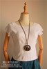 Retro ethnic wooden accessories, pendant, necklace, sweater, ethnic style, cotton and linen, simple and elegant design