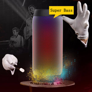 Bq615pro Wireless Bluetooth speaker outdoor cylindrical bass gun riding card RGB colorful sound