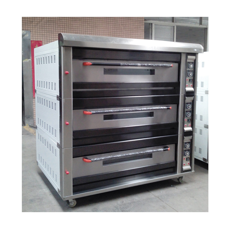 6盘9盘12盘15盘燃气烤箱燃气烤炉 商用 3层15盘 deck bread oven