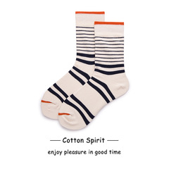 Cotton Spirit 2018 Spring Cotton Couple's Style Thick and Thin Striped Skateboard Socks for Men and Women