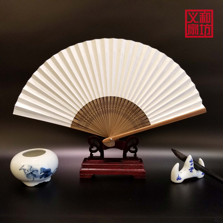 日式纸扇中国风古典折扇空白折扇黑纸扇书法绘画扇子diy定制批发-阿里巴巴
