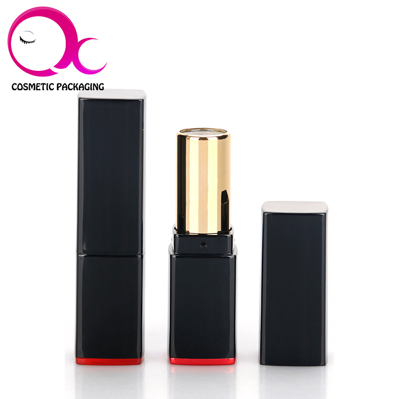 口红唇膏管方管 平口黑色口红管化妆品包装定制