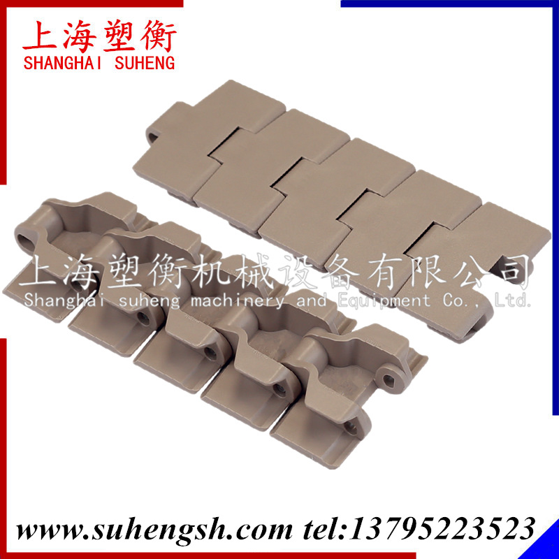 880转弯平顶链 880TAB塑料链板 标准半径侧弯链 塑钢平顶输送链