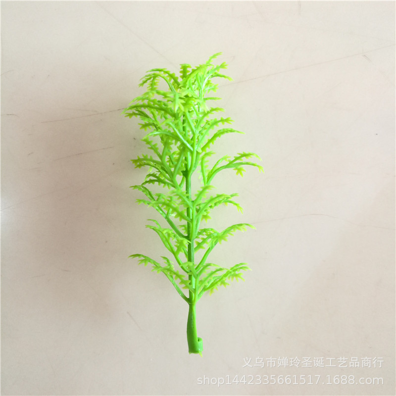 仿真植物塑料水草配件 6层中香草 成品花水草把束装饰小草配件