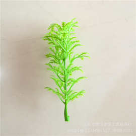 仿真植物塑料水草配件 6层中香草 成品花水草把束装饰小草配件