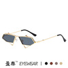 Metal sunglasses, punk style, European style, cat's eye