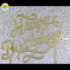 Acrylic Cake Responses Happy Birthday Golden Cake Decoration Plug -in Birthday Party Decoration