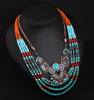 Fashionable ethnic necklace, accessory, European style, ethnic style, boho style