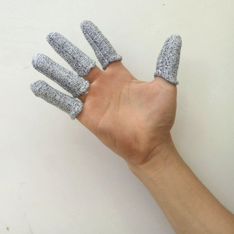 跨境五级防割指套男女劳保防护手指套针织工作耐磨篆刻园艺批发