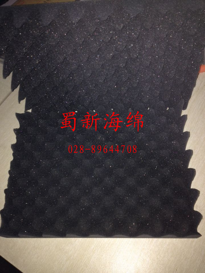 供应黑色波浪阻燃吸音海绵/铝箱吸音波峰海绵/白色高密度阻燃海绵