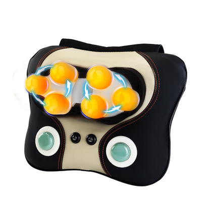 直批揉捏敲打电动按摩枕多功能加热颈椎按摩器家用颈肩腰按摩靠垫|ru