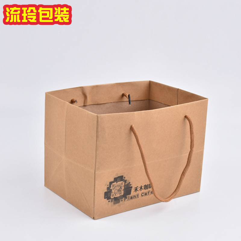 厂家热销  牛皮纸袋  牛皮纸手提袋 数码印刷 现货可定制规格齐全