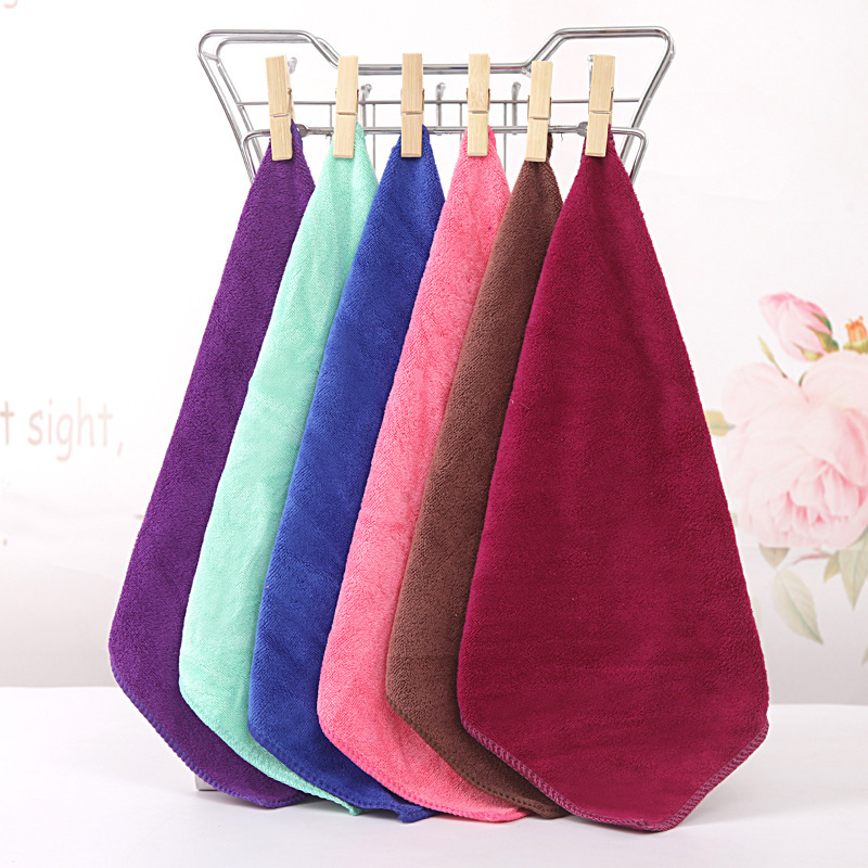Manufacturer Kitchen Cleaning Towel Gift 30*30 Kindergarten Hand Wiping Logo Custom Square Shape