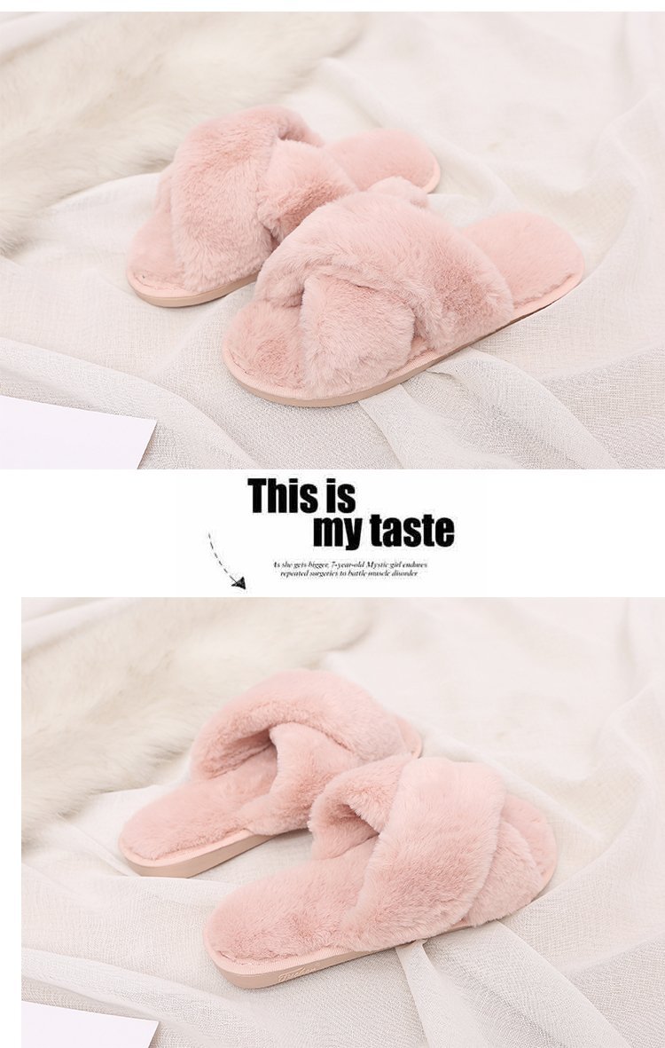 Home Furry Cotton Slippers NSKJX71190