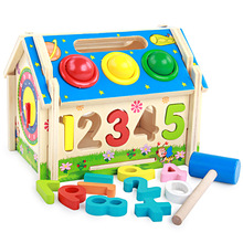智慧屋敲打數字配對時鐘多功能 兒童早教拆裝益智玩具批發數字