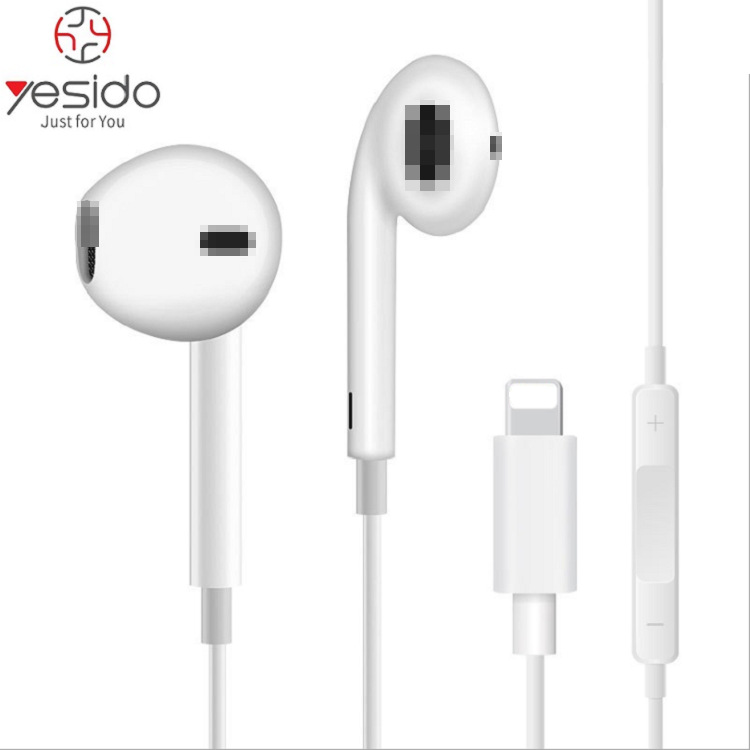 yesido 适用苹果7耳机 lightning入耳式线控耳机 适用iphonex耳塞