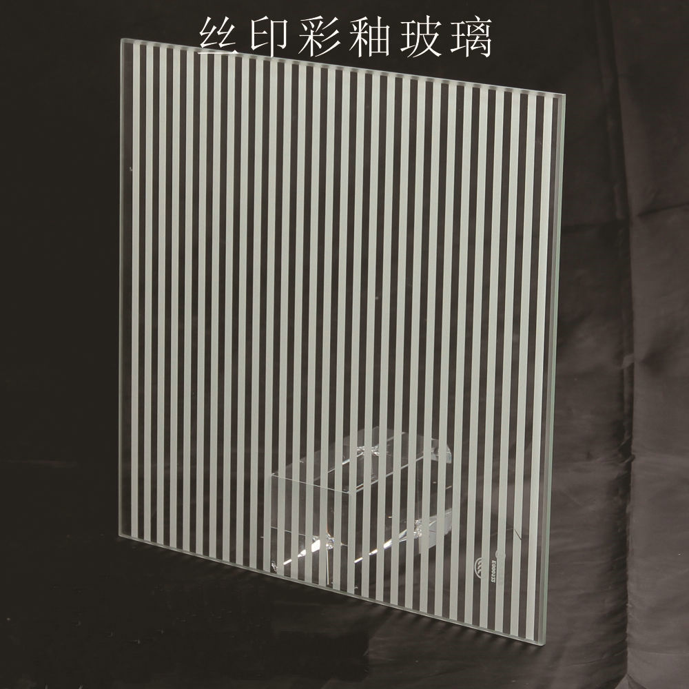 彩釉丝印玻璃数码打印图案艺术玻璃厂半透磨砂数码彩印玻璃喷砂