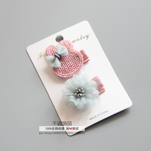 Children's jewelry wholesale material production handmade children's baby hairpins cute set girls' headwear